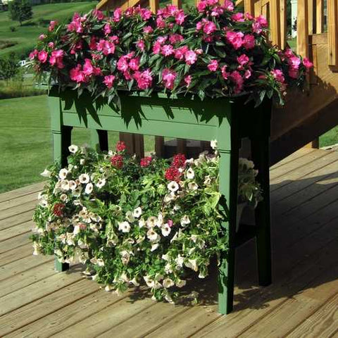 Image of Raised Planter in Sage Green Resin - Great for Patio or Garden