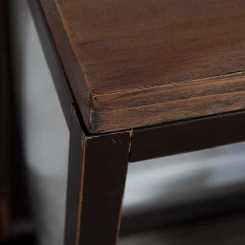 Image of Solid Wood Top Sofa / Console Table with Metal Frame