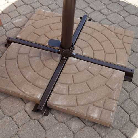 Image of Modern 8.5-Ft Offset Cantilever Square Patio Umbrella with Mocha Shade