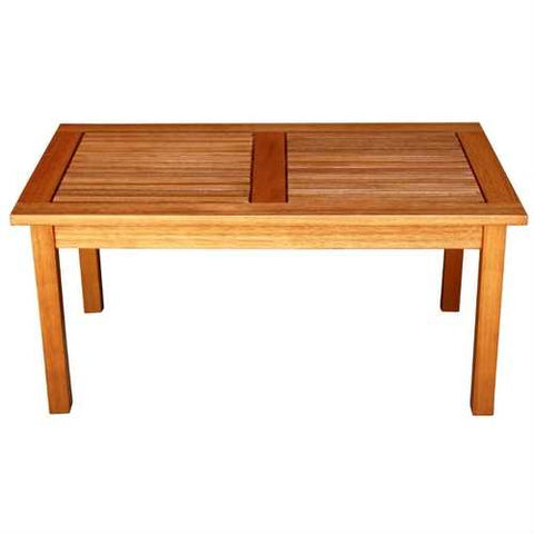 Image of Outdoor Indoor Solid Wood Patio Coffee Table in Natural Finish