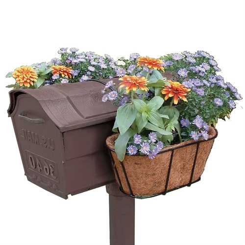 mailbox with hanging planter Mailbox Hanging Flower Planter with Coco Mat – Cozy Furniture Store