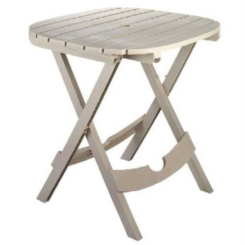 Image of Folding Patio Table in Desert Clay Color Outdoor Resin - Made in USA