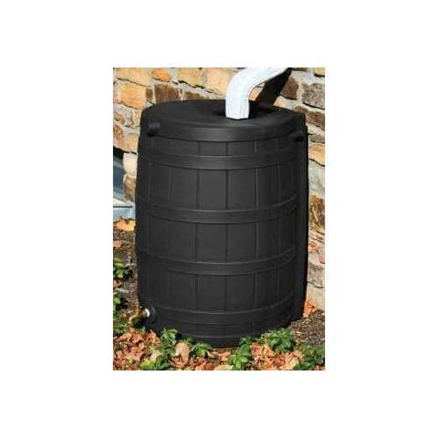 Image of 50-Gallon Rain Wizard Rain Barrel in Black