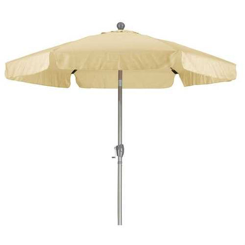 Image of Antique Beige 7.5 Foot Off-White Patio Umbrella with Push Button Tilt and Metal Pole