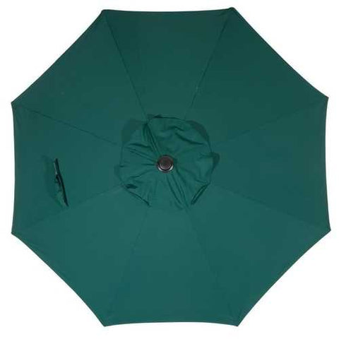 Image of 9 Foot Outdoor Patio Umbrella with Push Button Tilt and Crank Dark Green