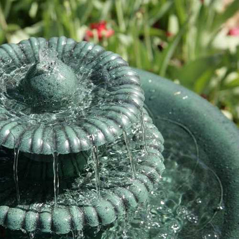 Image of 3-Tier Outdoor Bird Bath Water Fountain