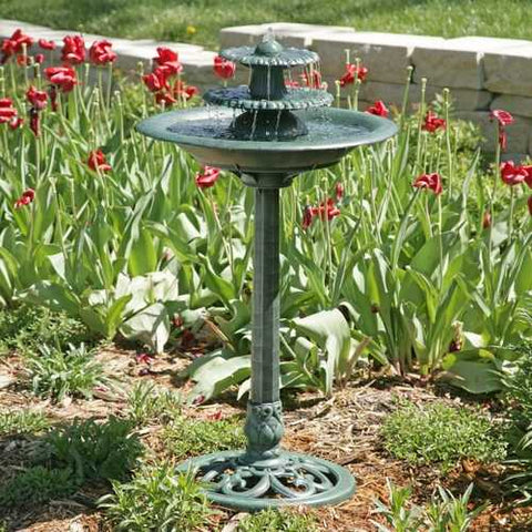 Image of 3-Tier Outdoor Bird Bath Water Fountain