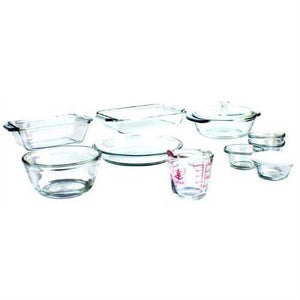 15-Piece Glass Bakeware Set - Dishwasher Oven Microwave & Freezer Safe