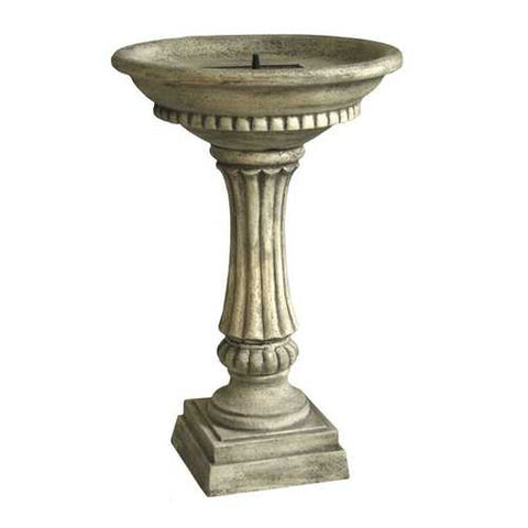 Image of Outdoor Resin Stone Solar Bird Bath Fountain