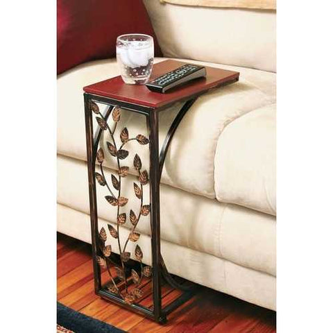 Image of Leaf Scroll Side Sofa Tray Snack Table