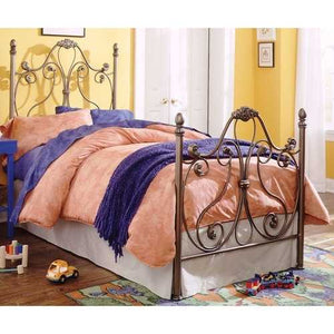 Twin size Majestic Metal Bed Frame with Headboard and Footboard