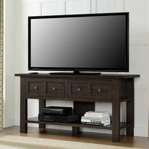 Image of Classic 55-inch TV Stand Versatile Accent Console Table with 2 Storage Drawers