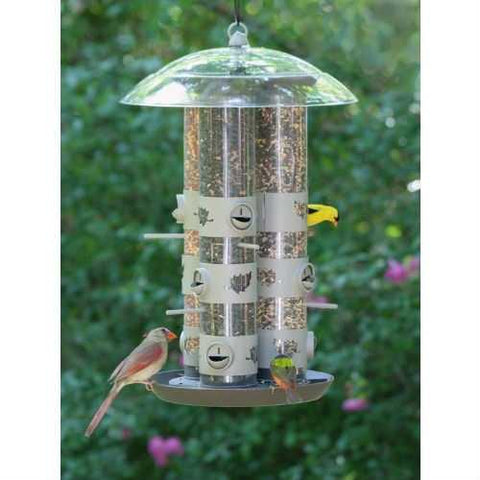 Image of 2-in-1 Triple Tube Squirrel Baffle Bird Feeder