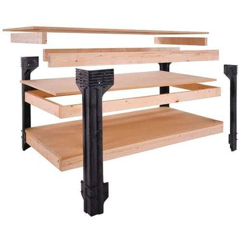 Image of Workbench Shelving Unit Potting Bench Storage System - 2x4 Lumber Not Included