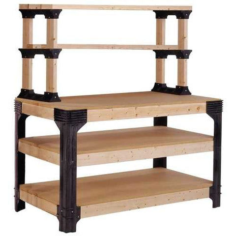 Image of Workbench Shelving Unit Potting Bench Storage System - 2x4 Lumber Not Included