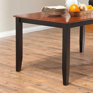 Solid Hardwood Two Tone Cherry / Black Dining Table - Seats up to 6