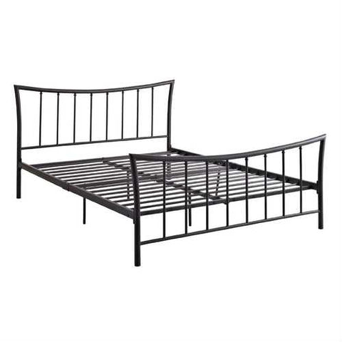 Image of Full size Bronze Metal Platform Bed with Headboard and Footboard