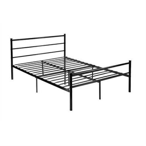 Full size Modern Black Metal Platform Bed Frame with Headboard and Footboard