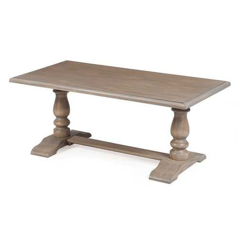 Image of Driftwood Contemporary Classic Coffee Table with Pedestal Legs