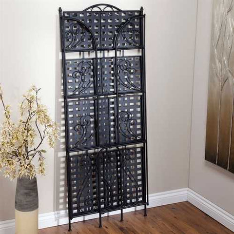 Image of Indoor / Outdoor  Folding Metal Bakers Rack Plant Stand with 4 Shelves