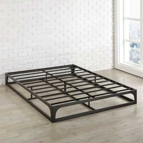 Image of Full size Modern Low Profile Heavy Duty Metal Platform Bed Frame