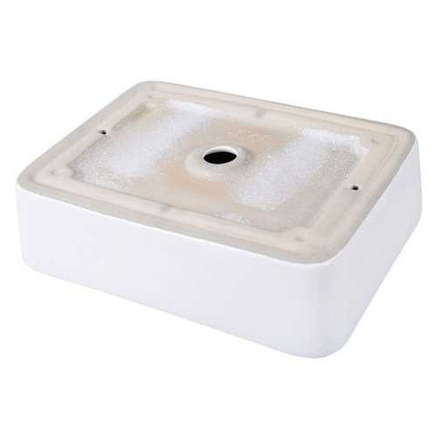 Image of Modern 19-inch Rectangular Ceramic Vessel Basin Bathroom Sink