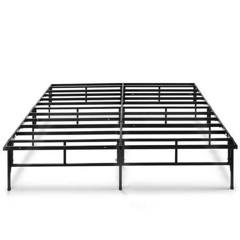 Image of Queen size Sturdy Black Metal Platform Bed Frame