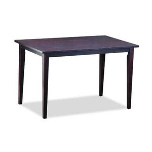 Solid Rubberwood Dining  Table in Dark Brown Stain Veneer Finish