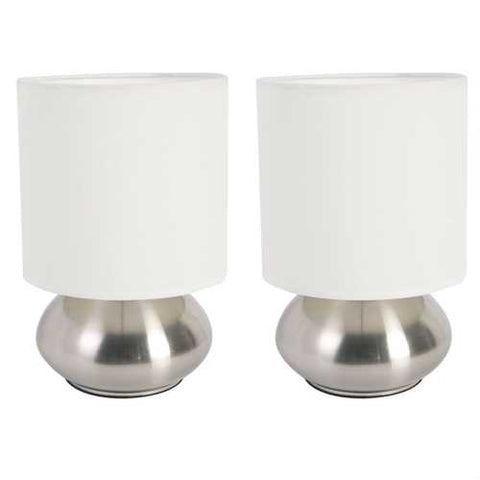 Image of Set of 2 Bedroom Table Lamp Night Light with Touch On Off Sensor