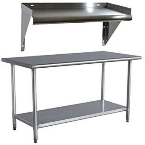 Image of Stainless Steel 48 x 24 inch Utility Work Bench Table with Shelf