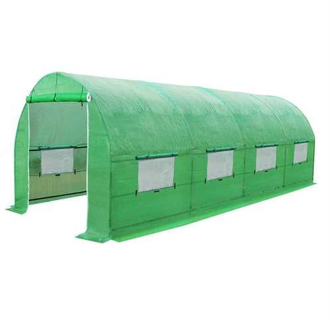 Image of Large 10 x 20 Ft Garden Greenhouse Kit with Green PE Cover