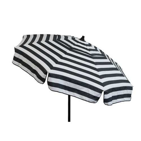 Image of 6 Foot Black White Stripe Drape Umbrella Manual Lift with Tilt