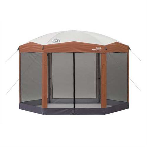 Image of Instant 12ft x 10Ft Hexagon Screened Canopy Gazebo with Removable Insect Screen