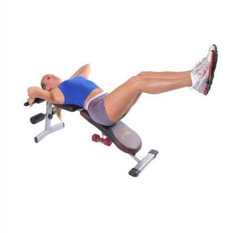 Image of Adjustable 4-Position Incline Decline Flat Upright Fitness Bench Leg Raises