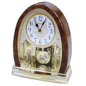 Crystal Bells Swinging Pendulum Table Clock