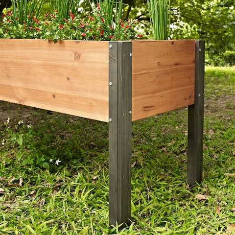 Image of Elevated Outdoor Raised Garden Bed Planter Box - 70 x 24 x 29 inch High