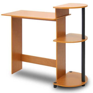 Simple Modern Home Office Computer Desk in Cherry Black Finish