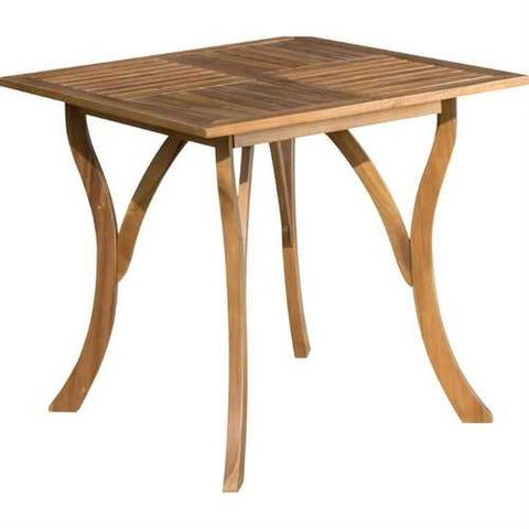 Image of Outdoor Solid Wood 31.5 inch Square Patio Dining Table