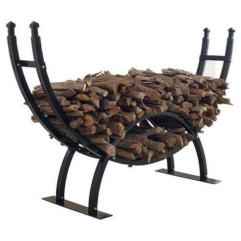 Image of Round Crescent Firewood Rack - One Fourth Cord Log Storage