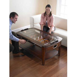 Solid Hardwood and Glass Foosball Table Coffee-table