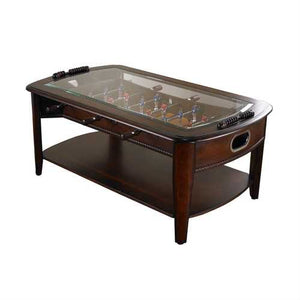 Solid Hardwood and Glass Foosball Table Coffee-table