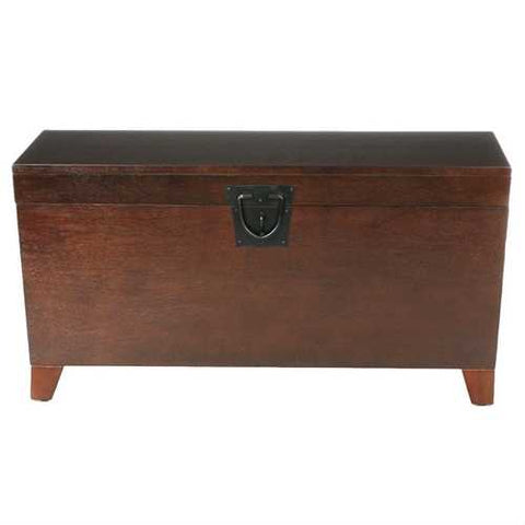 Image of Contemporary Lift Top Coffee Table Storage Trunk in Espresso Finish