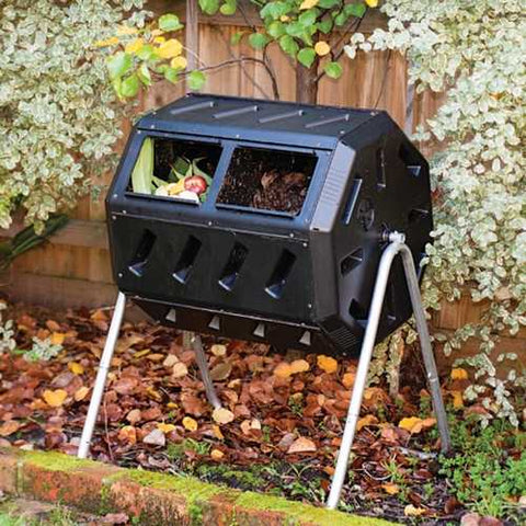 Image of 37-Gallon Tumbling Compost Bin Tumbler Composter - 5 Cu. Ft.