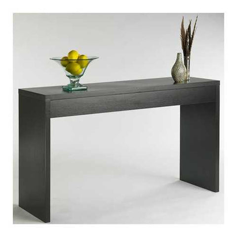 Image of Contemporary Espresso Black Wood Grain Sofa Table Living Room Console Table