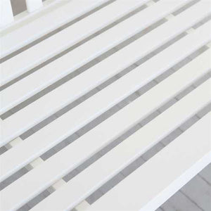 Outdoor Patio Deck 4-Ft Porch Swing in White Wood Finish