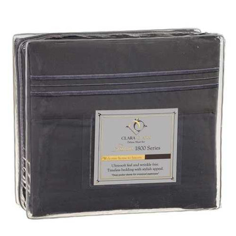 Image of King size Microfiber Sheet Set in Charcoal Stone Gray