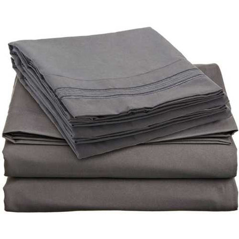 Image of King size Microfiber Sheet Set in Charcoal Stone Gray