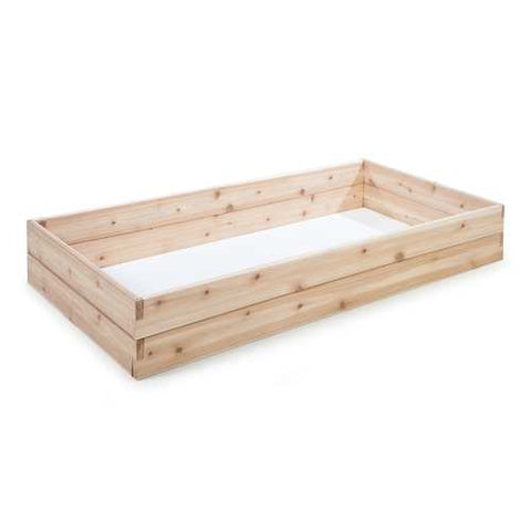 Image of Cedar Wood 6-Ft x 3-Ft Raised Garden Bed Planter Box Frame - Made in USA