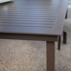 Square 60-inch Contemporary Mocha Brown Patio Dining Table