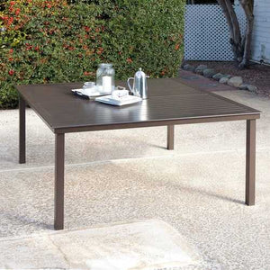 Square 60-inch Contemporary Mocha Brown Patio Dining Table